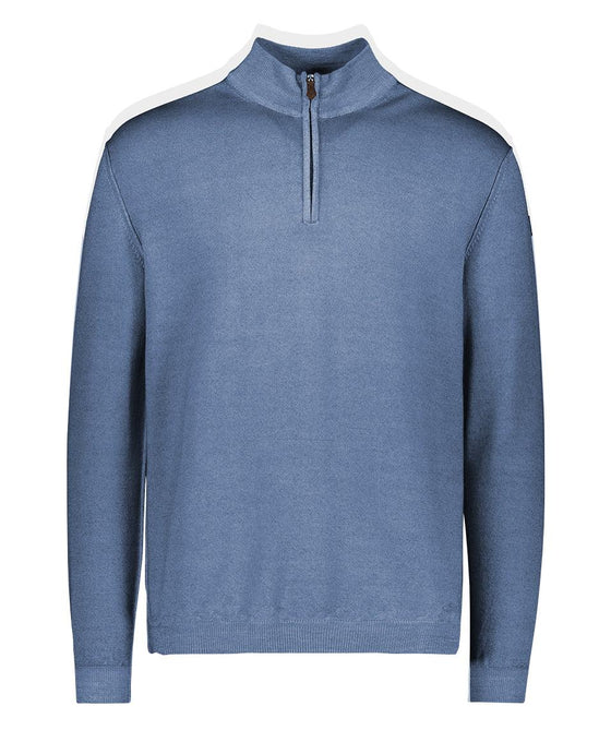 Paul & Shark - Col zip de laine mérinos effet délavé - LE CAPITAINE D'A BORD