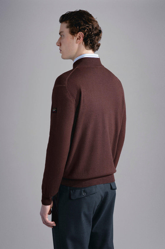 Paul & Shark - Col zip de laine mérinos effet délavé - LE CAPITAINE D'A BORD