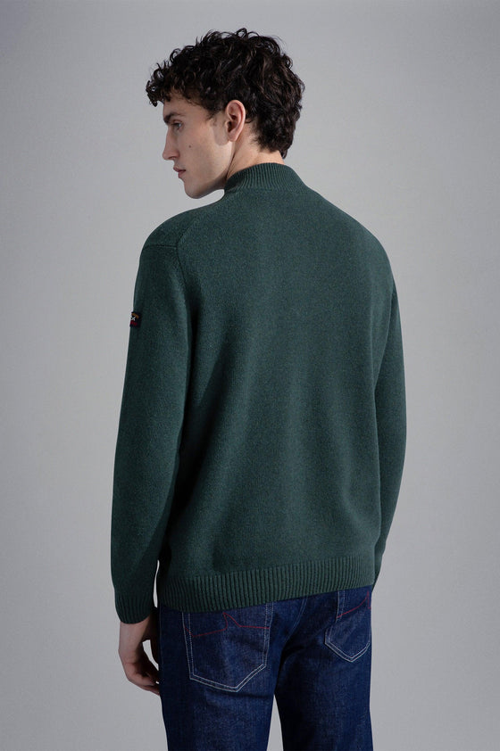 Paul & Shark - Col zip de laine Shetland Eco-Wool - LE CAPITAINE D'A BORD