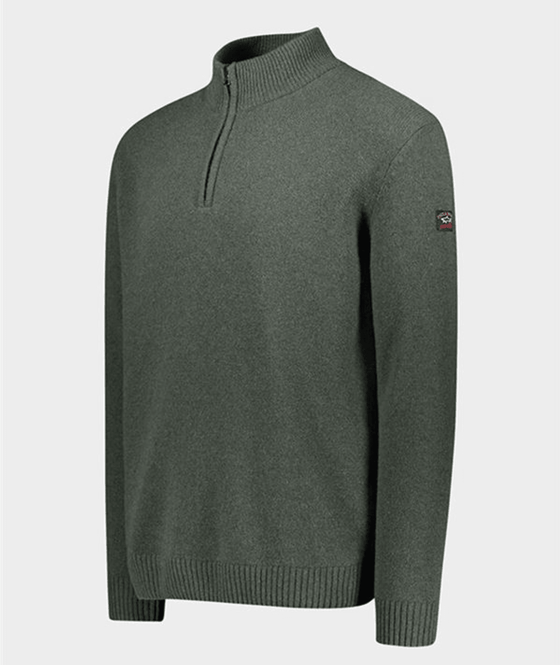 Paul & Shark - Col zip de laine Shetland Eco-Wool - LE CAPITAINE D'A BORD