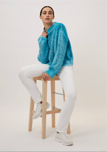  Paul & Shark Ladies - Chandail col rond de laine traitement délavé pour femme - LE CAPITAINE D'A BORD