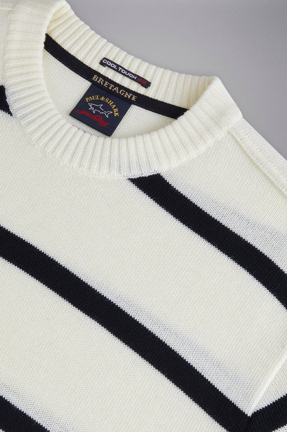 Paul & Shark Ladies - Chandail rayé de laine Bretagne - LE CAPITAINE D'A BORD