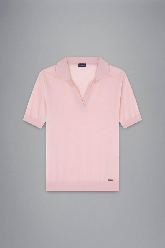 Paul & Shark Ladies - Col polo manches courtes de laine extra fine pour femme - LE CAPITAINE D'A BORD