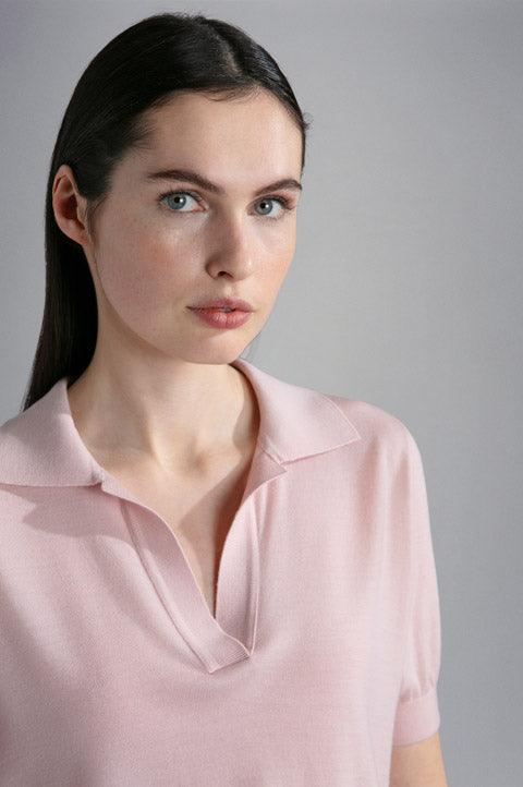 Paul & Shark Ladies - Col polo manches courtes de laine extra fine pour femme - LE CAPITAINE D'A BORD