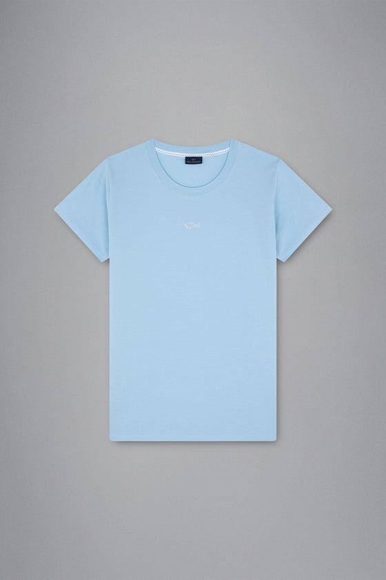 Paul & Shark Ladies - T-shirt manches courtes de coton avec requin Swarovski pour femme - LE CAPITAINE D'A BORD