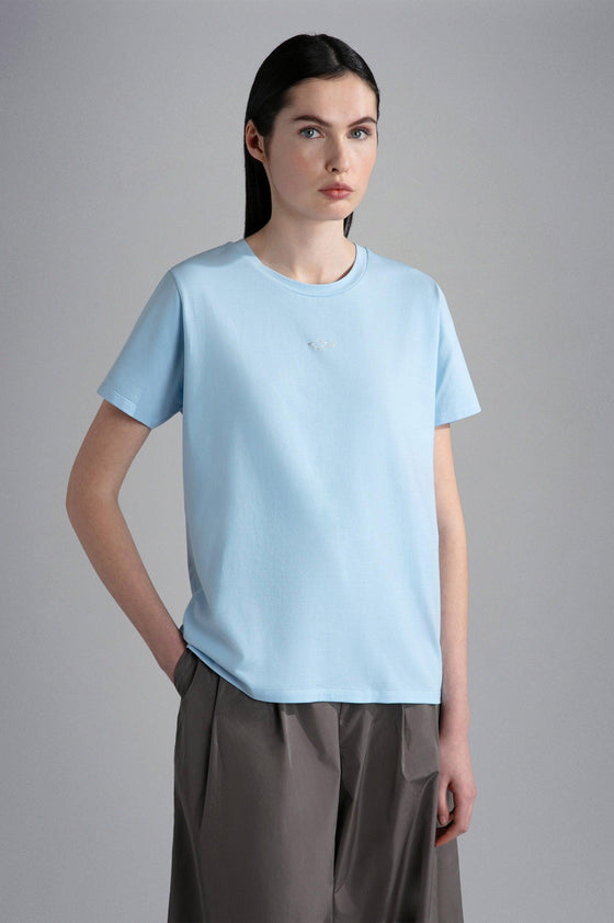 Paul & Shark Ladies - T-shirt manches courtes de coton avec requin Swarovski pour femme - LE CAPITAINE D'A BORD