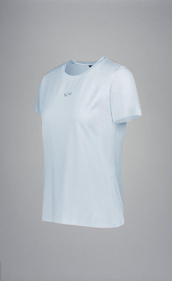 Paul & Shark Ladies - T-shirt manches courtes de coton avec requin Swarovski pour femme - LE CAPITAINE D'A BORD