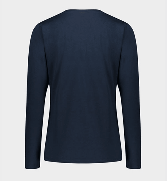 Paul & Shark Ladies - T-shirt manches longues de coton avec requin Swarovski pour femme - LE CAPITAINE D'A BORD