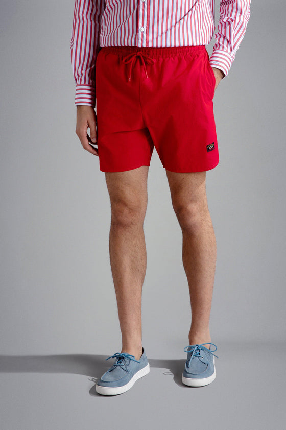 Paul & Shark - Maillot de bain seersucker avec badge - LE CAPITAINE D'A BORD