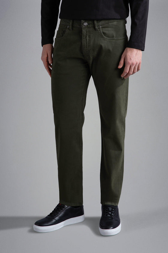 Paul & Shark - Pantalons 5 poches de coton Compact Satin - LE CAPITAINE D'A BORD