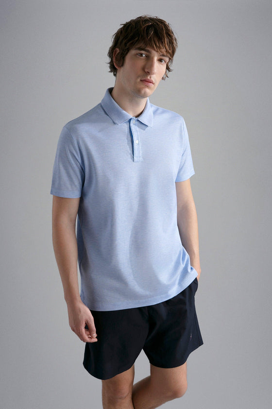 Paul & Shark - Polo manches courtes coton piqué détails lin - LE CAPITAINE D'A BORD