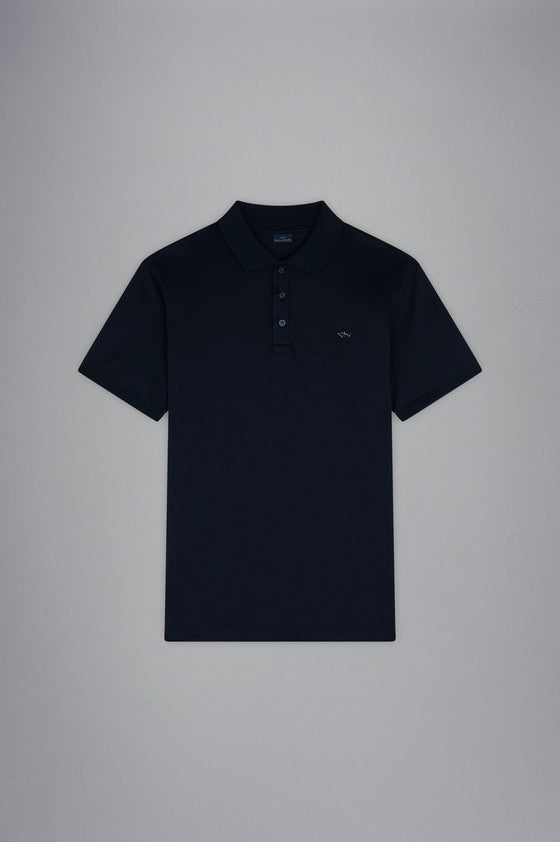 Paul & Shark - Polo manches courtes coton piqué requin métallique - LE CAPITAINE D'A BORD