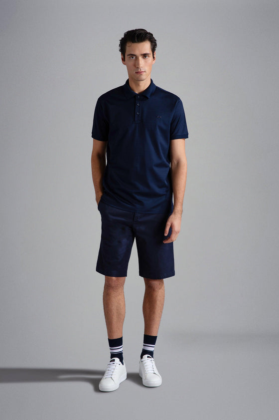 Paul & Shark - Polo manches courtes coton piqué requin métallique - LE CAPITAINE D'A BORD