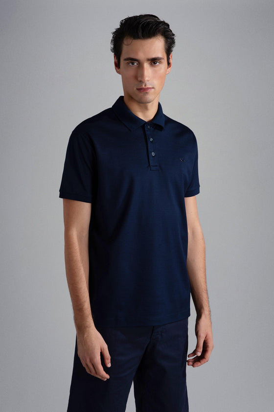 Paul & Shark - Polo manches courtes coton piqué requin métallique - LE CAPITAINE D'A BORD