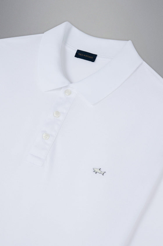 Paul & Shark - Polo manches courtes coton piqué requin métallique - LE CAPITAINE D'A BORD