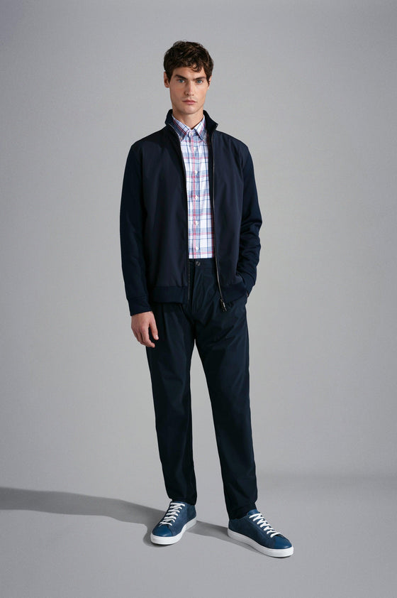 Paul & Shark - T-shirt col V manches courtes de coton avec requin métallique - LE CAPITAINE D'A BORD