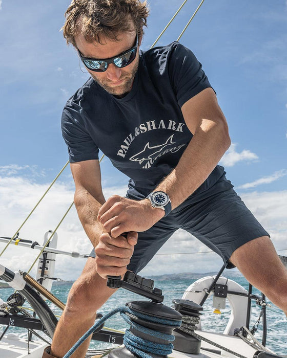 Paul & Shark - T-shirt Logo Paul & Shark Réfléchissant (plusieurs couleurs disponibles) - LE CAPITAINE D'A BORD