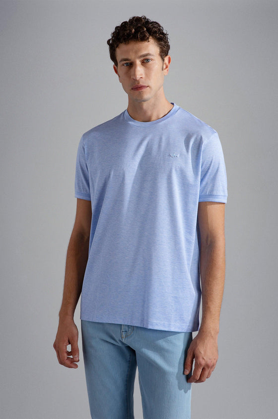 Paul & Shark - T-shirt manches courtes de coton avec badge requin - LE CAPITAINE D'A BORD