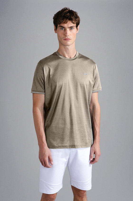 Paul & Shark - T-shirt manches courtes de coton avec badge requin - LE CAPITAINE D'A BORD