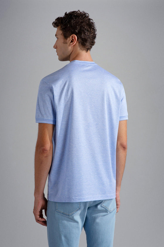 Paul & Shark - T-shirt manches courtes de coton avec badge requin - LE CAPITAINE D'A BORD