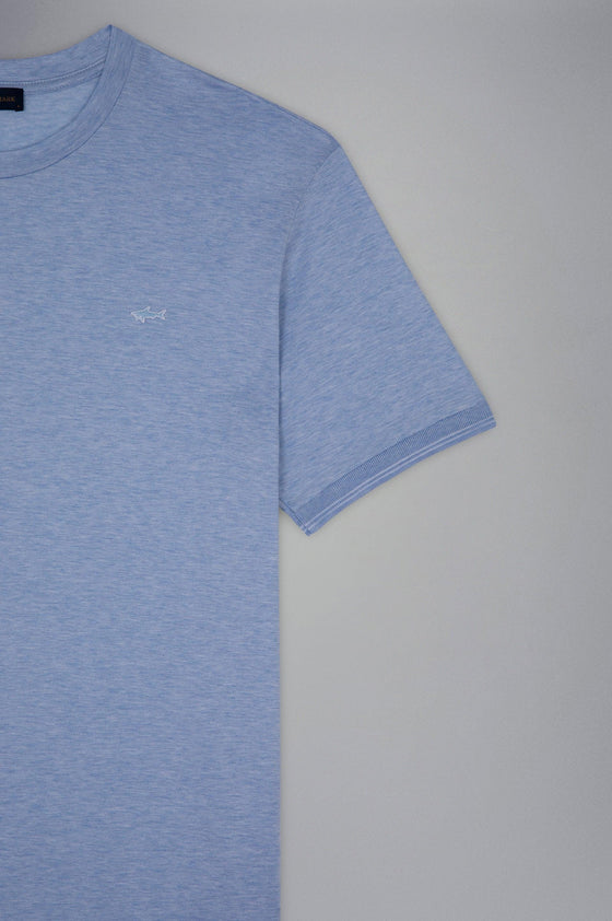 Paul & Shark - T-shirt manches courtes de coton avec badge requin - LE CAPITAINE D'A BORD