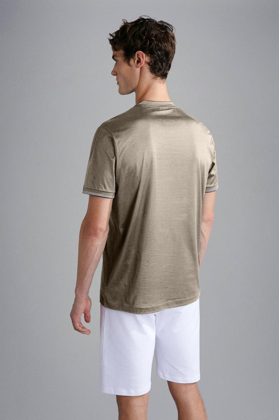 Paul & Shark - T-shirt manches courtes de coton avec badge requin - LE CAPITAINE D'A BORD