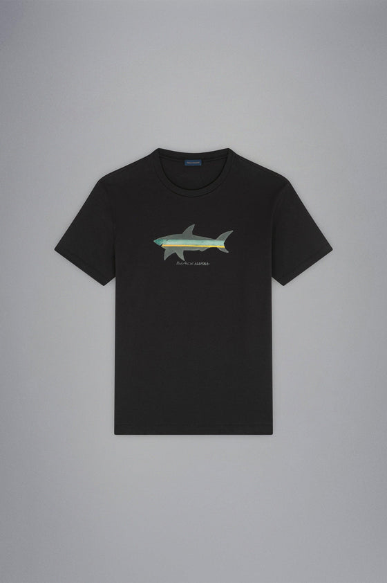 Paul & Shark - T-shirt manches courtes de coton Black Mamba "par Bixio" - LE CAPITAINE D'A BORD