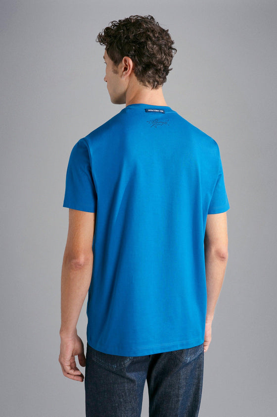 Paul & Shark - T-shirt manches courtes de coton Blue Silver Corvette "par Bixio" - LE CAPITAINE D'A BORD