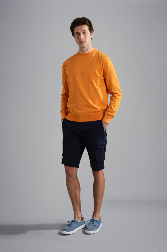 Paul & Shark - T-shirt manches courtes de coton logo doré - LE CAPITAINE D'A BORD