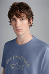 Paul & Shark - T-shirt manches courtes de coton logo doré - LE CAPITAINE D'A BORD