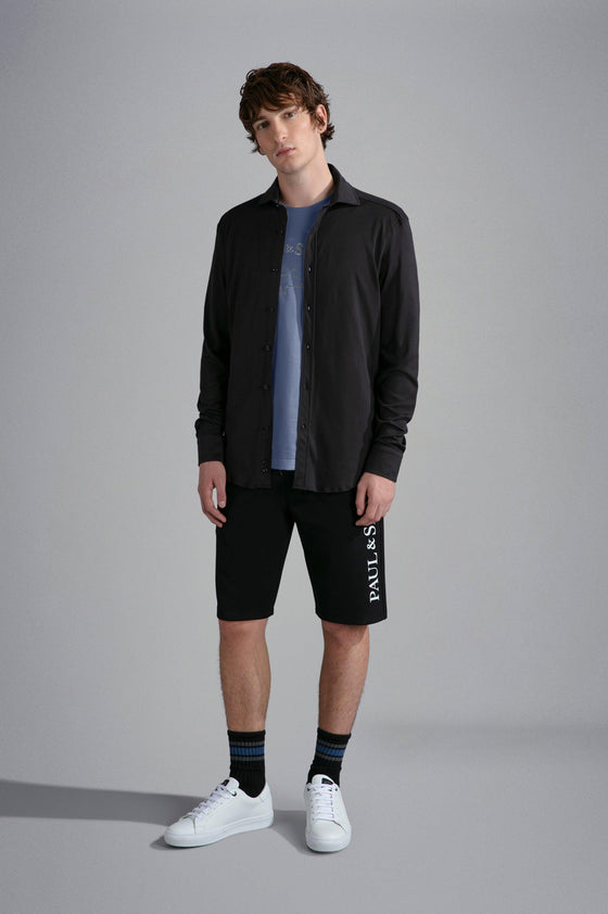 Paul & Shark - T-shirt manches courtes de coton logo doré - LE CAPITAINE D'A BORD