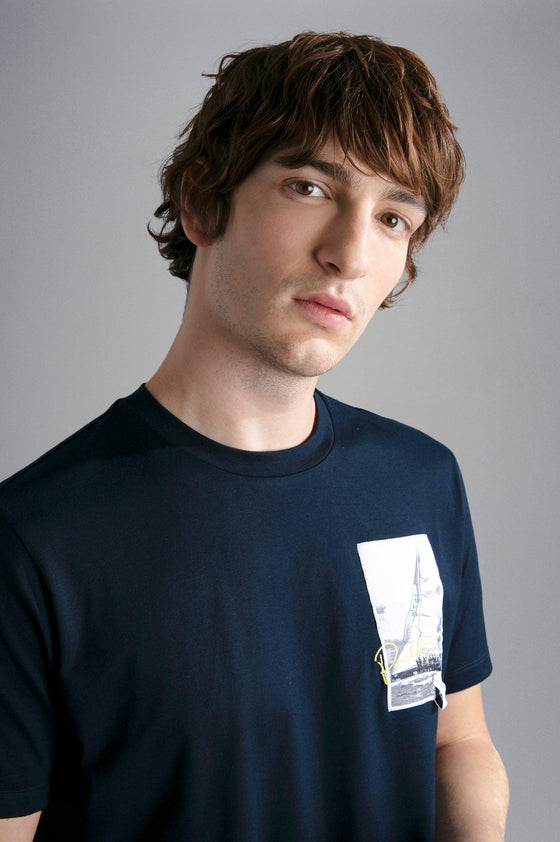 Paul & Shark - T-shirt manches courtes de coton voilier - LE CAPITAINE D'A BORD