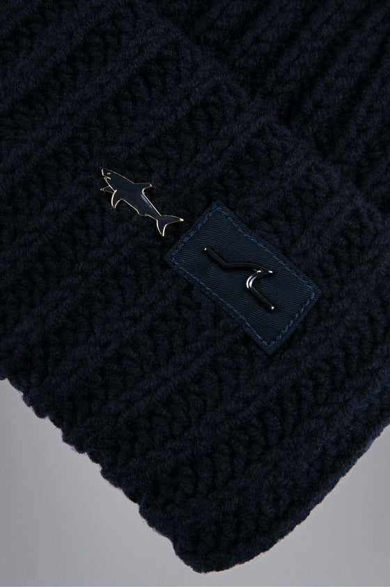 Paul & Shark - Tuque de laine avec écusson "aileron de requin" - LE CAPITAINE D'A BORD