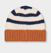 Paul & Shark - Tuque de laine rayée avec badge Fisherman - LE CAPITAINE D'A BORD