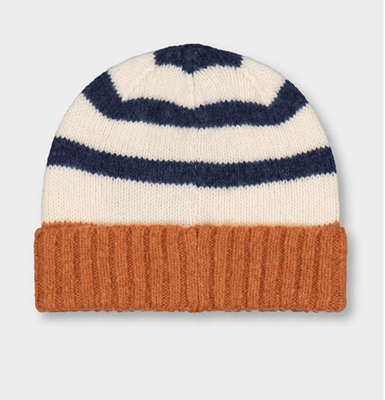 Paul & Shark - Tuque de laine rayée avec badge Fisherman - LE CAPITAINE D'A BORD