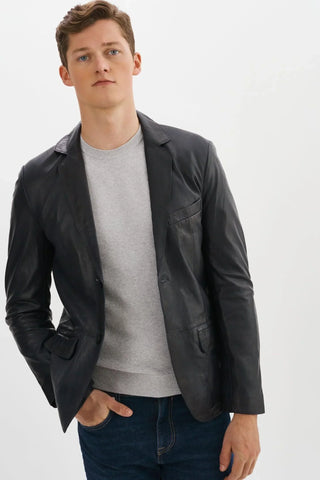 Regency - JOSHUA-N - Leather Blazer - LE CAPITAINE D'A BORD