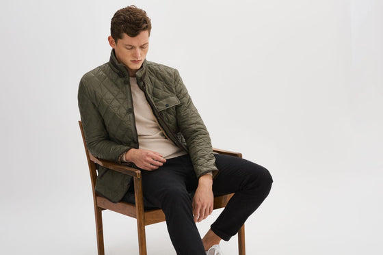 Regency - Major - Manteau matelassé avec cuir - LE CAPITAINE D'A BORD