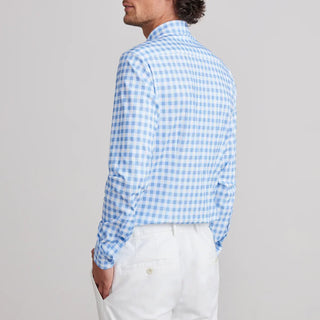 Emanuel Berg - Byron - Chemise manches longues à carreaux Albini 4Flex - Modern Fit - Bleu