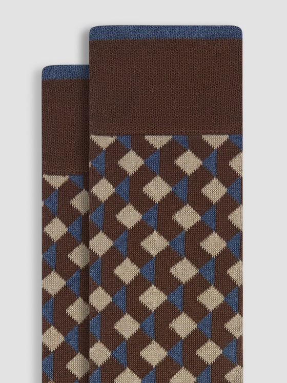 Bugatchi - Bas de coton et cachemire triangles