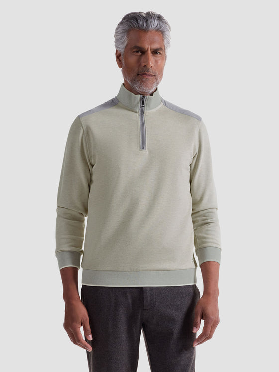 Bugatchi - Chandail col zip de coton et modal