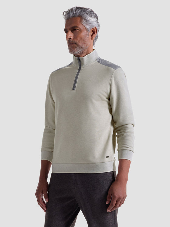 Bugatchi - Chandail col zip de coton et modal