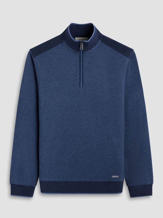 Bugatchi - Chandail col zip de coton et modal