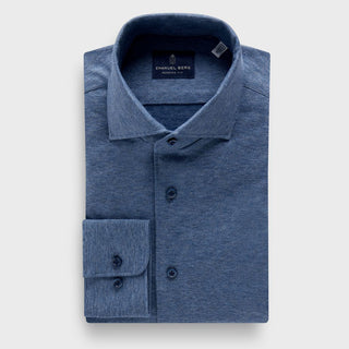 Emanuel Berg - Chemise manches longues Premium Quality Jersey - Modern Fit - Dark Blue