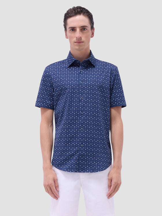 Bugatchi - Miles - Chemise motif phares manches courtes OOOHCOTTON©