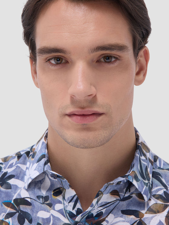 Bugatchi - Julian - Chemise de lin manches longues florale