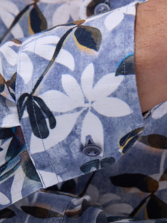 Bugatchi - Julian - Chemise de lin manches longues florale