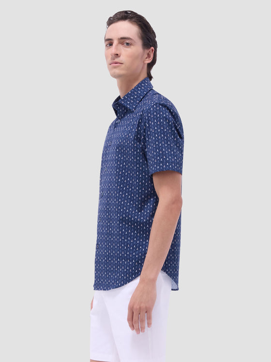 Bugatchi - Miles - Chemise motif phares manches courtes OOOHCOTTON©