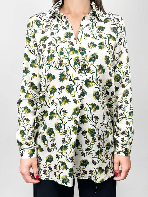 VLT's by Valentina's - 616 - Blouse florale manches longues de viscose - LE CAPITAINE D'A BORD