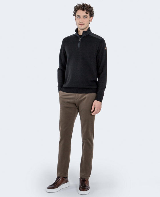 Paul & Shark - Col zip de laine avec appliqués de nylon - LE CAPITAINE D'A BORD