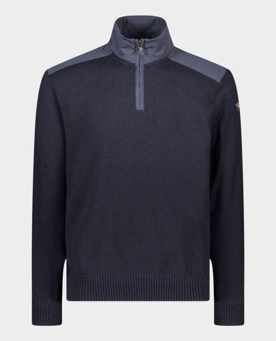 Paul & Shark - Col zip de laine avec appliqués de nylon - LE CAPITAINE D'A BORD